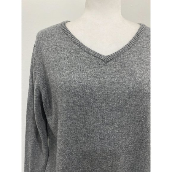 Smartwool Shadow Pine V-Neck Sweater Grey Size Large - Picture 6 of 8